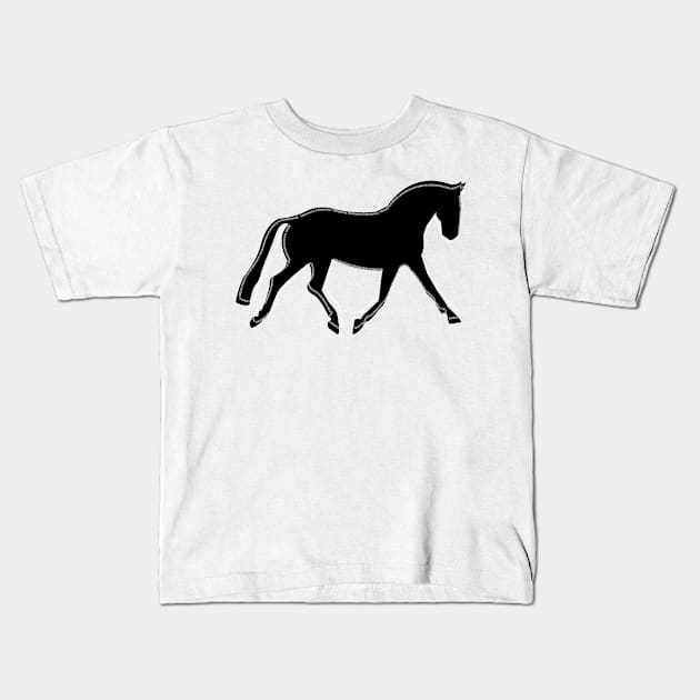 Dressage Horse Kids T-Shirt by DickinsonDesign